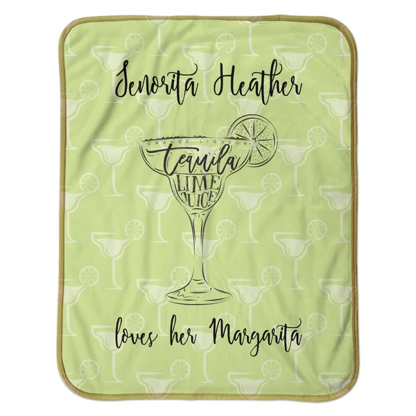Margarita Lover Baby Sherpa Blanket - Flat