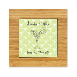 Margarita Lover Bamboo Trivet with Ceramic Tile Insert (Personalized)