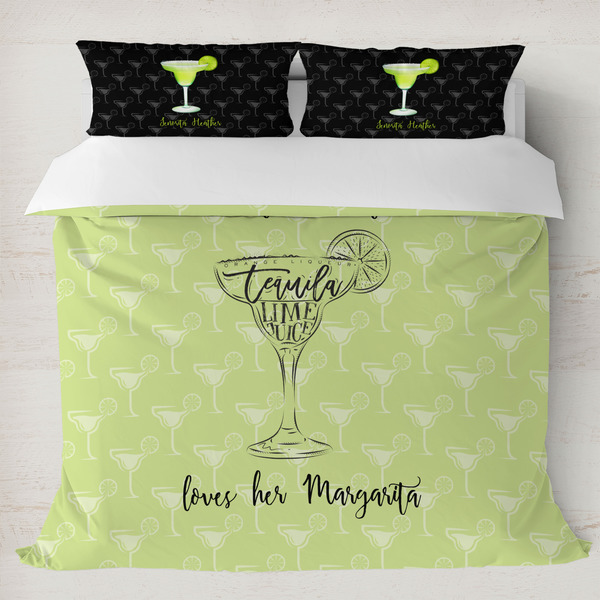 Custom Margarita Lover Duvet Cover Set - King (Personalized)