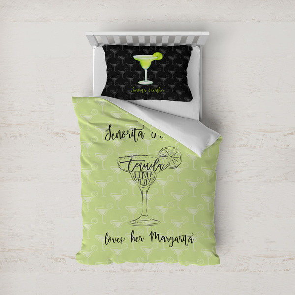 Custom Margarita Lover Duvet Cover Set - Twin (Personalized)