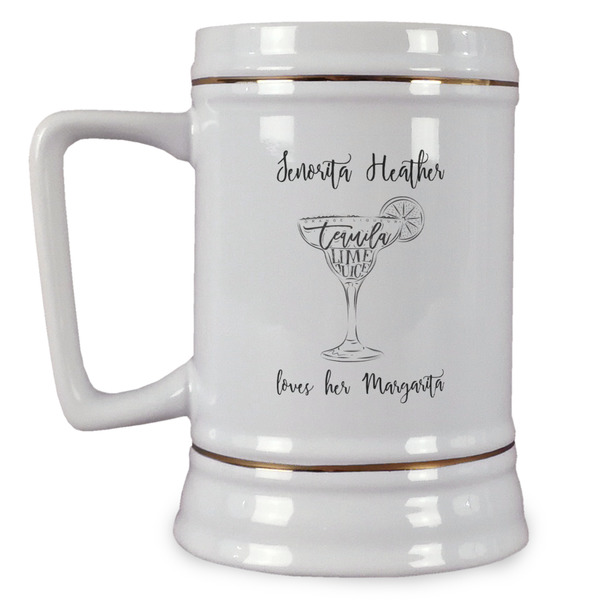 Custom Margarita Lover Beer Stein (Personalized)