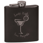 Margarita Lover Black Flask Set (Personalized)