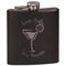 Margarita Lover Black Flask - Engraved Front