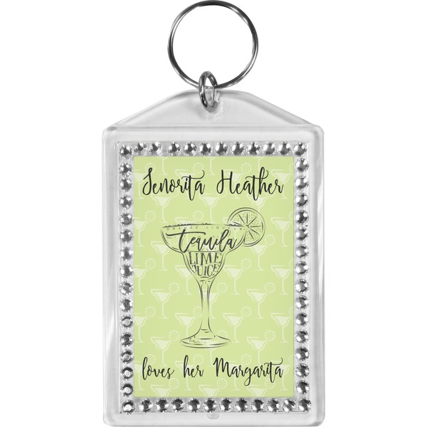 Custom Margarita Lover Bling Keychain (Personalized)