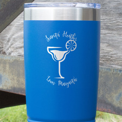 Margarita Lover 20 oz Stainless Steel Tumbler - Royal Blue - Single Sided (Personalized)