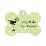 Margarita Lover Bone Shaped Dog ID Tag - Small (Personalized)