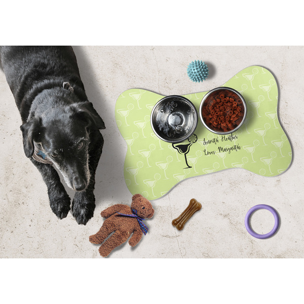 Margarita Lover Bone Shaped Mat w/ Food & Water