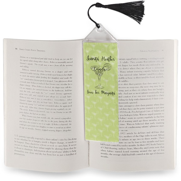 Margarita Lover Bookmark with tassel - In book