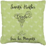 Margarita Lover Faux-Linen Throw Pillow 18" (Personalized)