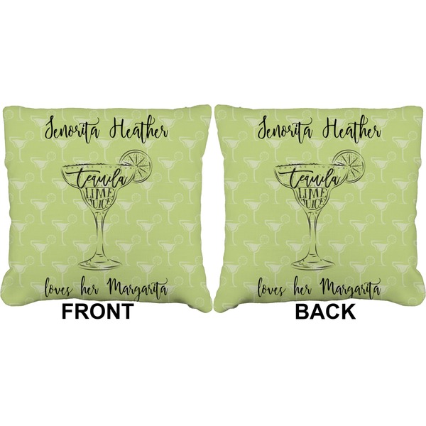 Margarita Lover Burlap Pillow Approval