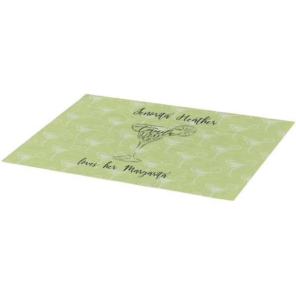 Margarita Lover Burlap Placemat (Angle View)
