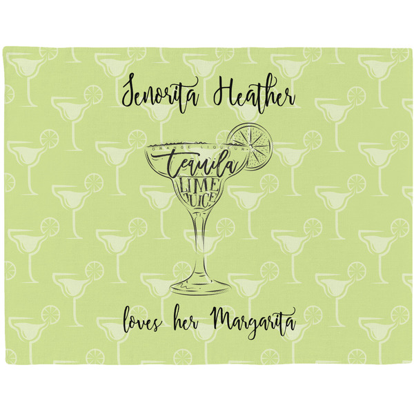 Custom Margarita Lover Woven Fabric Placemat - Twill w/ Name or Text