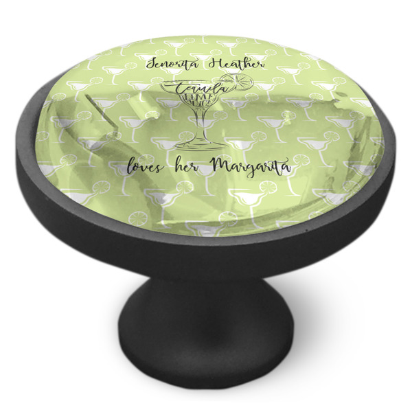 Margarita Lover Cabinet Knob - Black - Side
