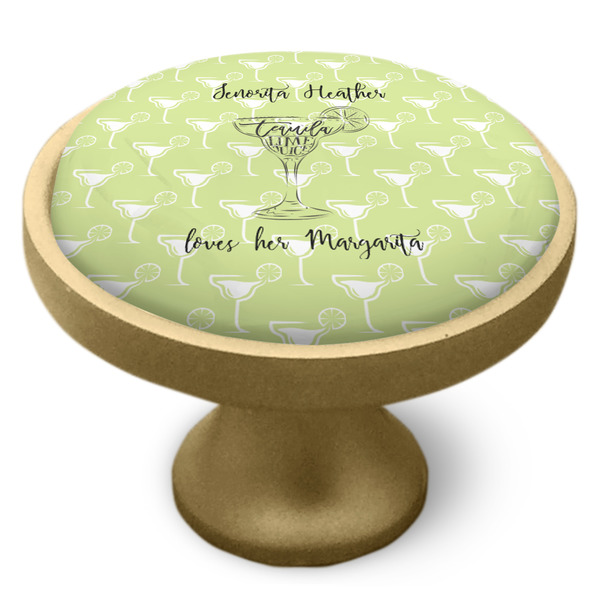 Margarita Lover Cabinet Knob - Gold - Side