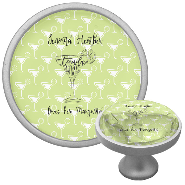 Custom Margarita Lover Cabinet Knob (Silver) (Personalized)