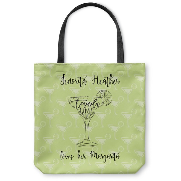Custom Margarita Lover Canvas Tote Bag - Medium - 16"x16" (Personalized)