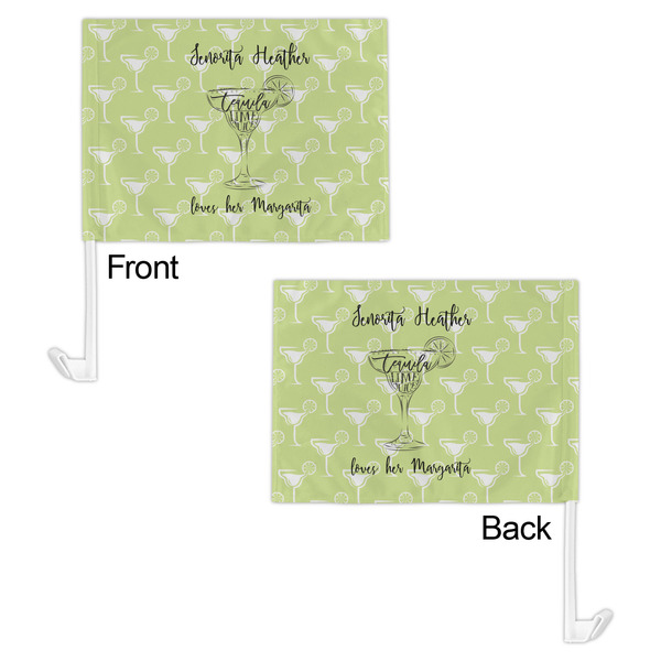Margarita Lover Car Flag - 11" x 8" - Front & Back View