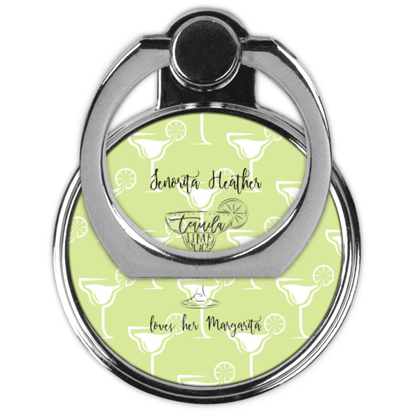 Margarita Lover Cell Phone Ring Stand & Holder - Front (Collapsed)