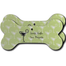 Margarita Lover Ceramic Dog Ornament - Front & Back w/ Name or Text