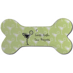 Margarita Lover Ceramic Dog Ornament - Front w/ Name or Text