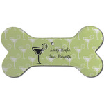 Margarita Lover Ceramic Dog Ornament - Front w/ Name or Text