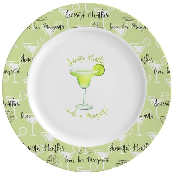 Custom Margarita Lover Ceramic Dinner Plates (Set of 4) (Personalized)