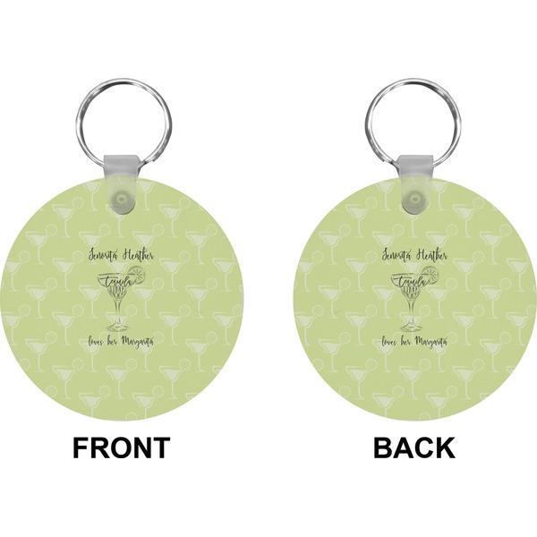 Margarita Lover Circle Keychain (Front + Back)