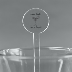 Margarita Lover 5.5" Round Plastic Stir Sticks - Clear (Personalized)