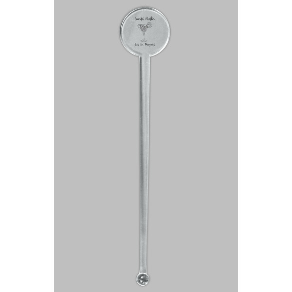 Margarita Lover Clear Plastic 7" Stir Stick - Round - Single Stick