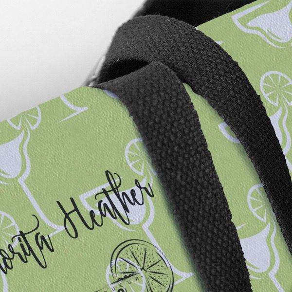 Margarita Lover Closeup of Tote w/Black Handles