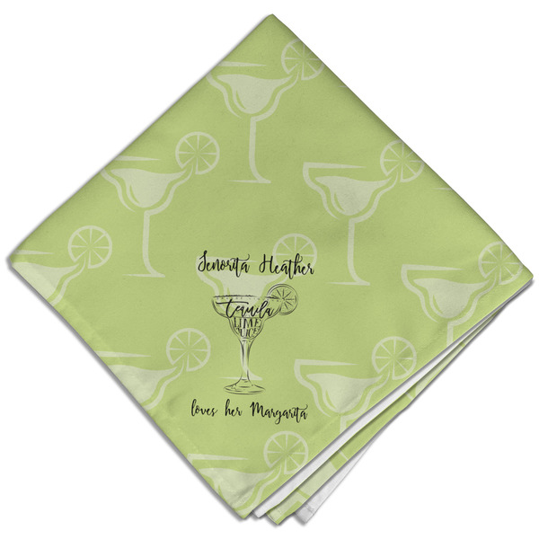 Custom Margarita Lover Cloth Dinner Napkin - Single w/ Name or Text