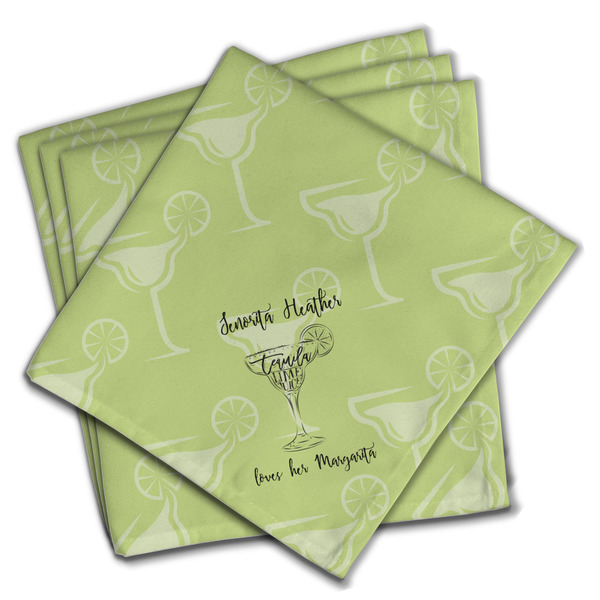 Custom Margarita Lover Cloth Napkins (Set of 4) (Personalized)