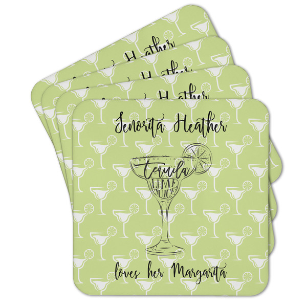 Custom Margarita Lover Cork Coaster - Set of 4 w/ Name or Text