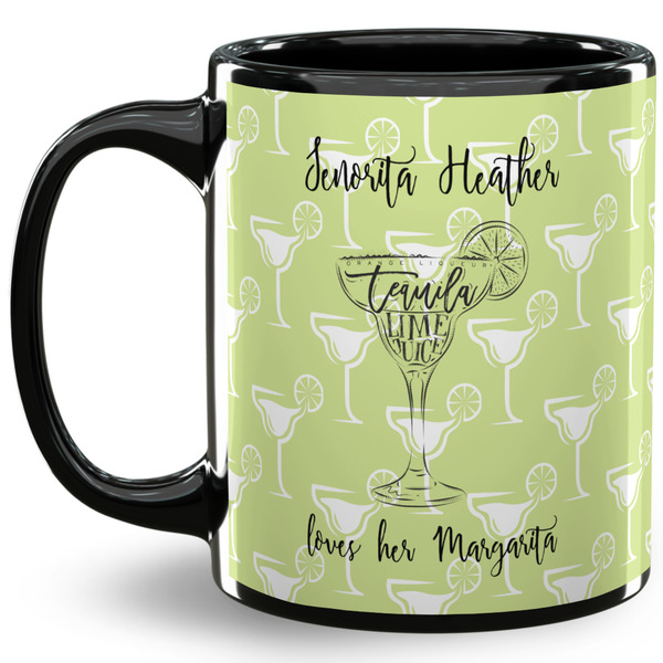 Custom Margarita Lover 11 Oz Coffee Mug - Black (Personalized)