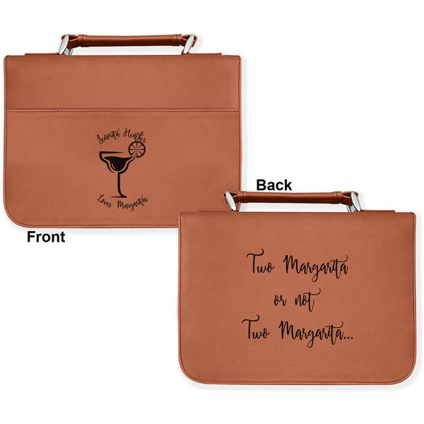 Margarita Lover Cognac Leatherette Bible Covers - Large Double Sided Apvl