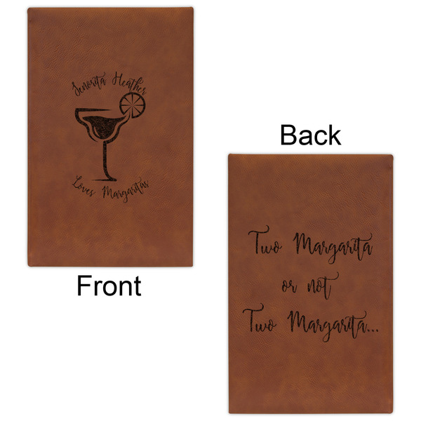 Margarita Lover Cognac Leatherette Journal - Double Sided - Apvl