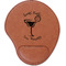 Margarita Lover Cognac Leatherette Mouse Pads with Wrist Support - Flat