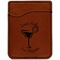 Margarita Lover Cognac Leatherette Phone Wallet close up