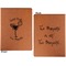 Margarita Lover Cognac Leatherette Portfolios with Notepad - Large - Double Sided - Apvl