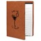 Margarita Lover Cognac Leatherette Portfolios with Notepad - Large - Main