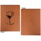 Margarita Lover Cognac Leatherette Portfolios with Notepad - Large - Single Sided - Apvl