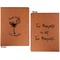 Margarita Lover Cognac Leatherette Portfolios with Notepad - Small - Double Sided- Apvl