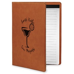 Margarita Lover Leatherette Portfolio with Notepad - Small - Single Sided (Personalized)
