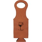 Margarita Lover Leatherette Wine Tote - Double Sided (Personalized)