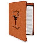 Margarita Lover Leatherette Zipper Portfolio with Notepad (Personalized)