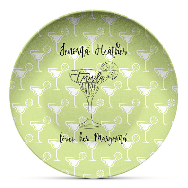 Custom Margarita Lover Microwave Safe Plastic Plate - Composite Polymer (Personalized)