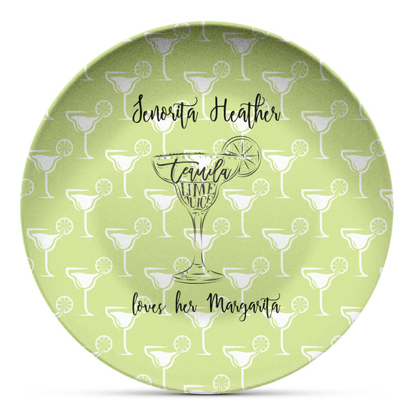 Custom Margarita Lover Microwave Safe Plastic Plate - Composite Polymer (Personalized)