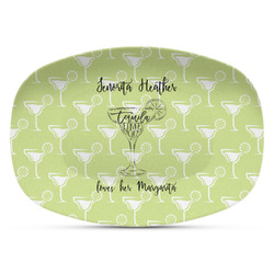 Margarita Lover Plastic Platter - Microwave & Oven Safe Composite Polymer (Personalized)