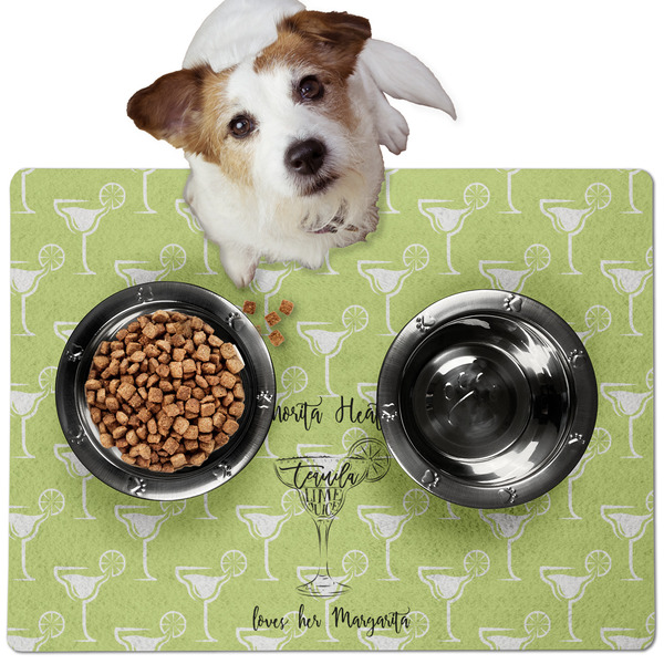 Margarita Lover Dog Food Mat - Medium LIFESTYLE
