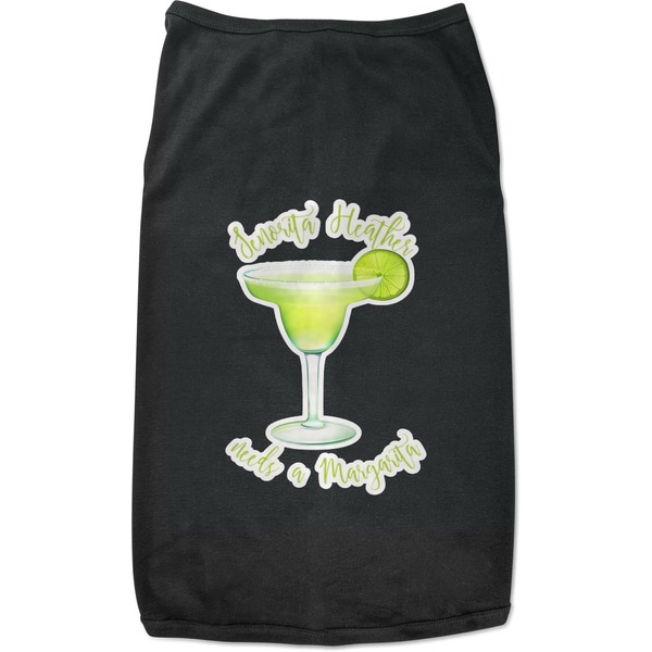 Custom Margarita Lover Black Pet Shirt - L (Personalized)